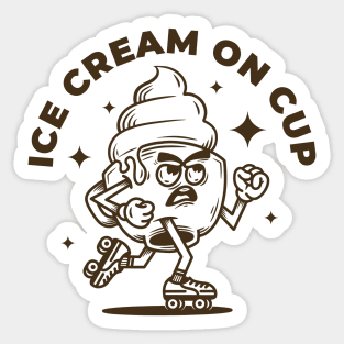 Ice Cream On Cup Sticker